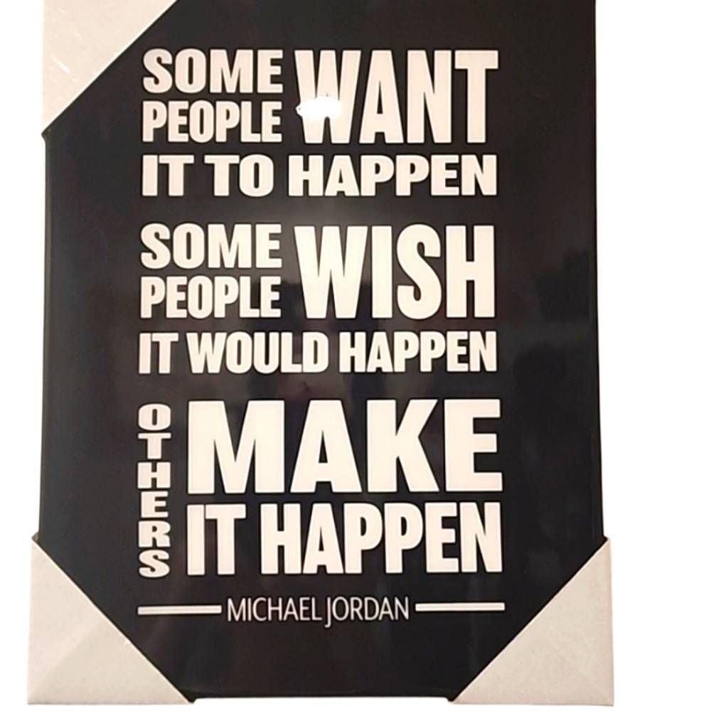 At Home , "Make It Happen"- Michael Jordan Vinyl Wall Art